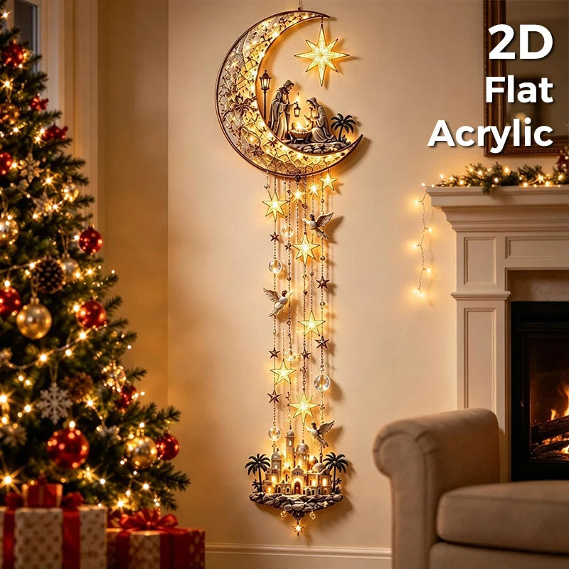 Christmas LED Cascading Waterfall Wall Light | Warm White Glow
