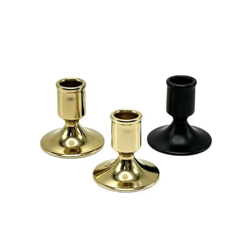 Vintage Metal Chamberstick Candle Holder – Teacup Shape Decor