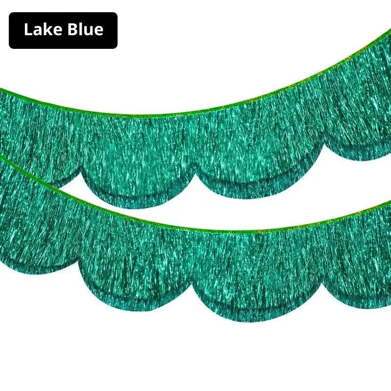 Metallic Foil Fringe Tassel Garland – Multicolor Party Décor