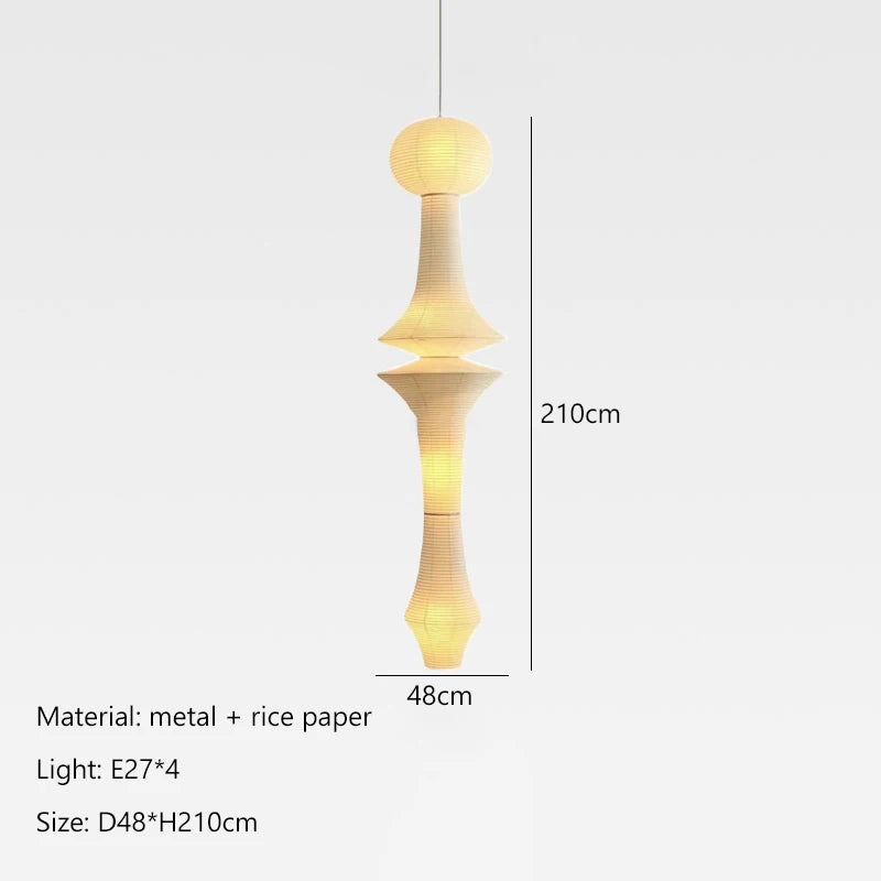 Wabi Sabi Rice Paper Pendant Light – Nordic Cloud Chandelier