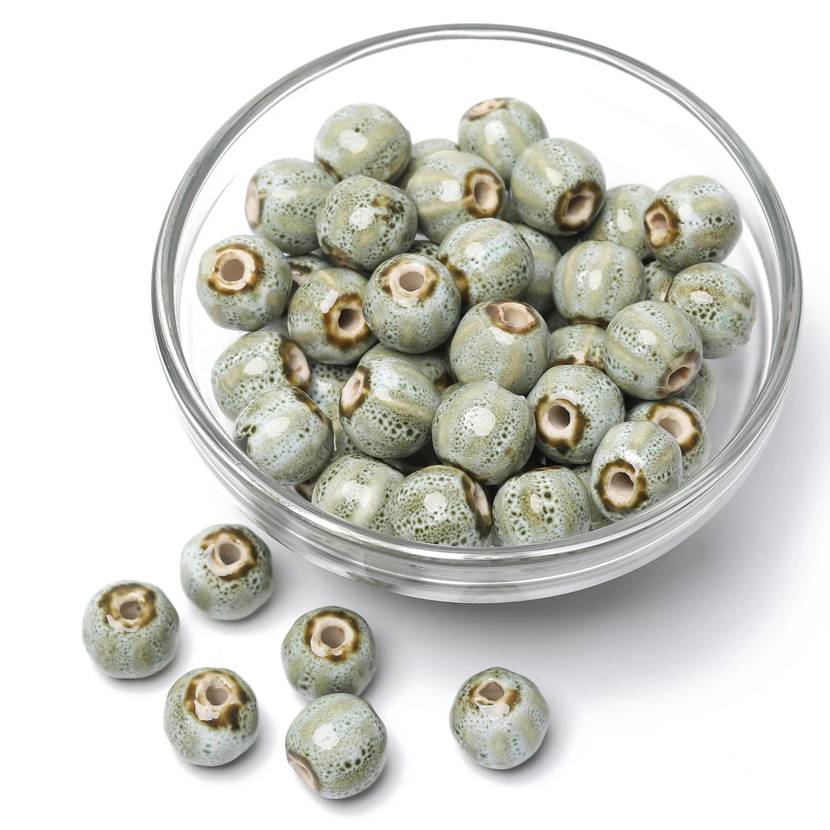 Pumpkin Watermelon Ceramic Beads 11mm – DIY Jewelry Making