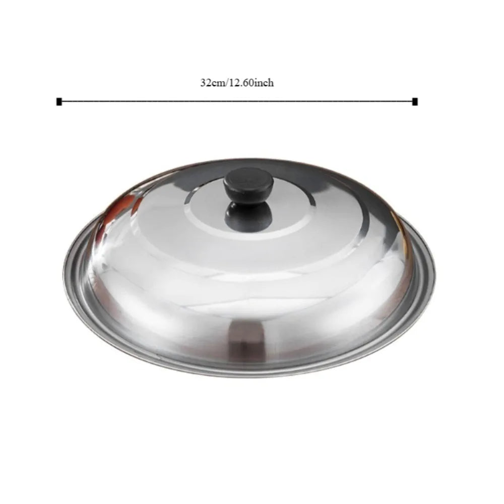 Stainless Steel Pot Lid 28–40cm | Universal Round Pan Cover