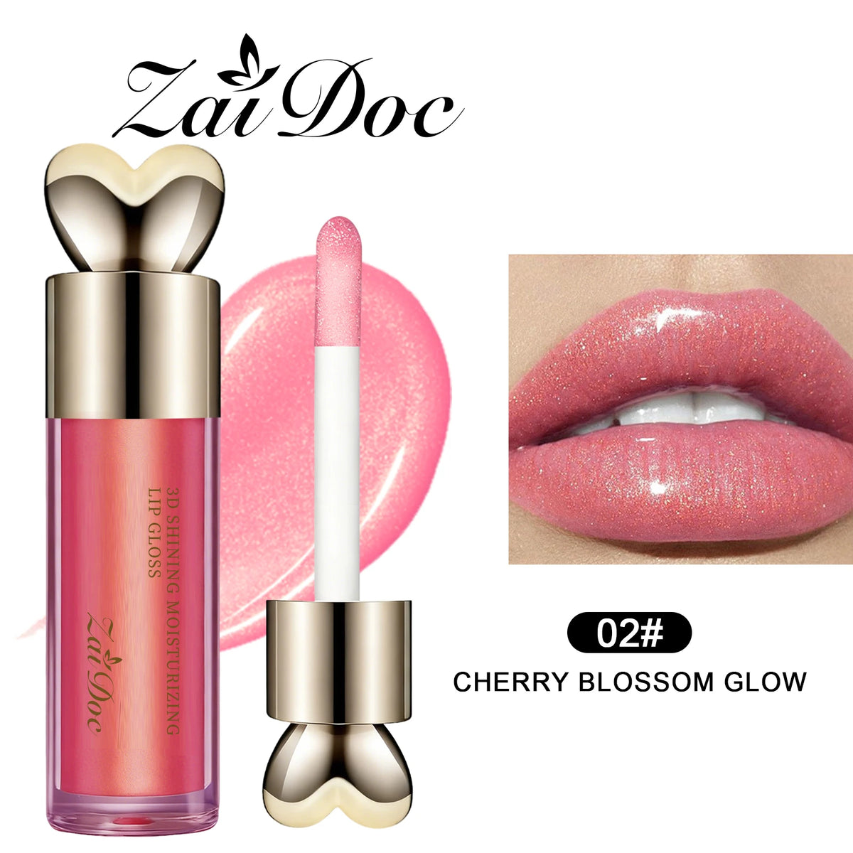 ZaiDoc 3D Shimmer Lip Gloss Set – 6 Colors Hydrating Lip Oil