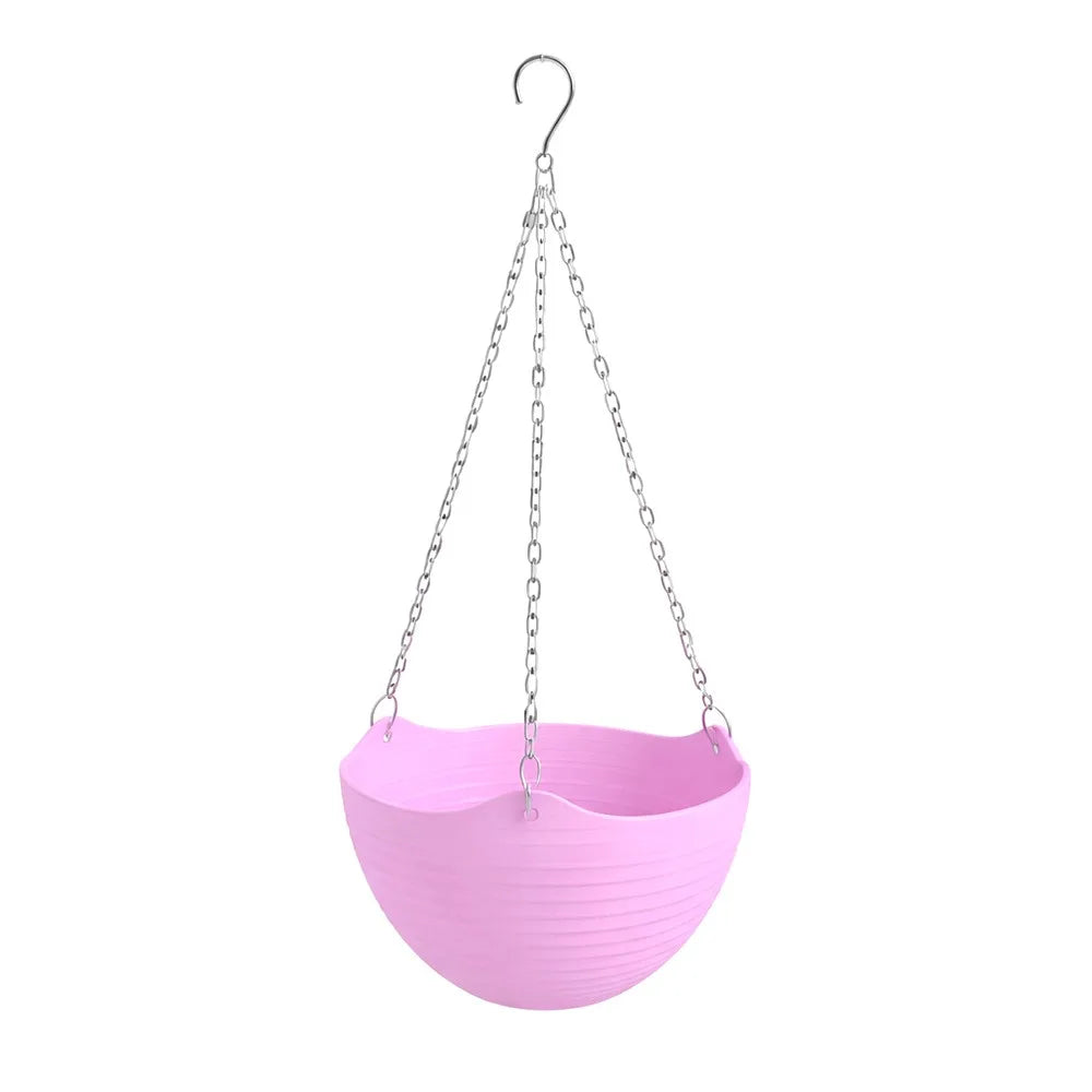 Self-Watering Hanging Basket Flower Pot – 9 Colors, PP