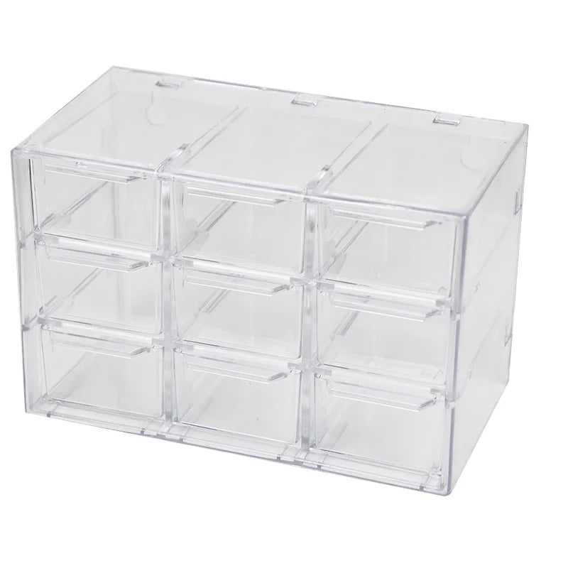 Transparent Multi-Grid Jewelry & Cosmetics Drawer Storage Box