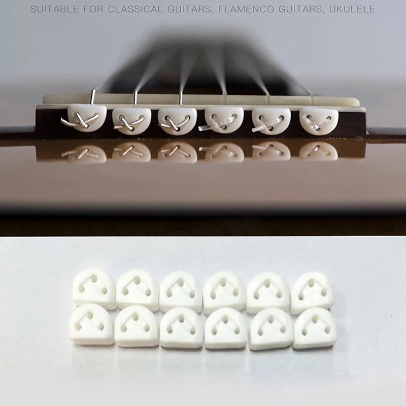 12-Pack Guitar String Retainer Guides for Guitar & Ukulele