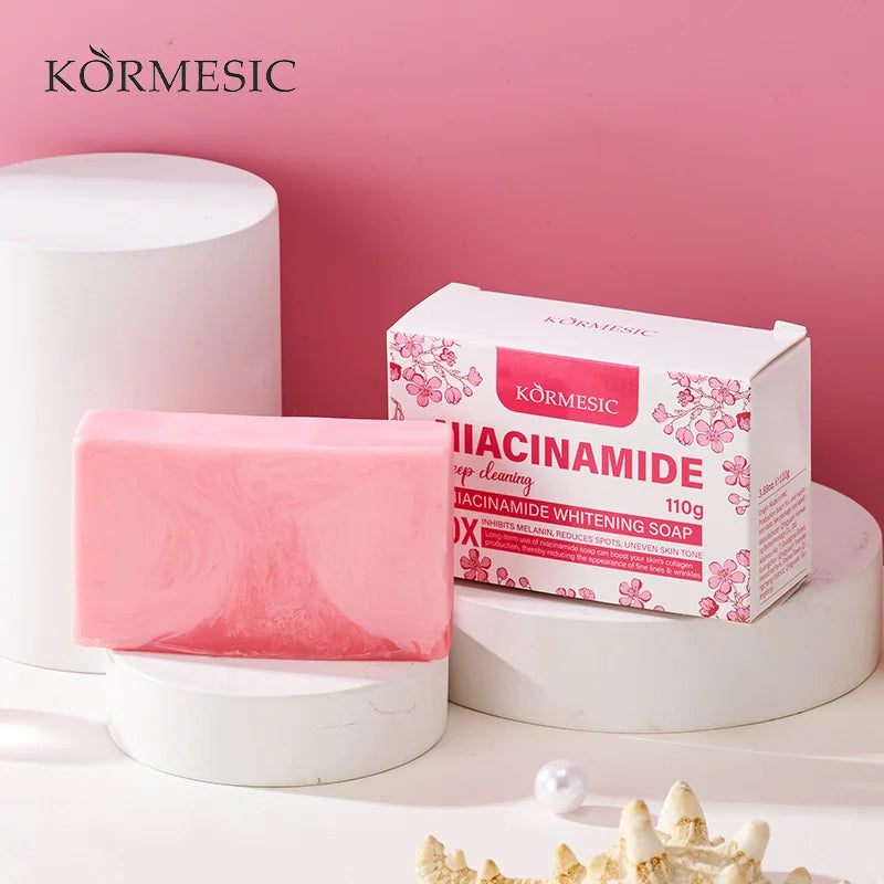 KORMESIC Niacinamide Whitening Bar Soap – Anti-Wrinkle Body Skin