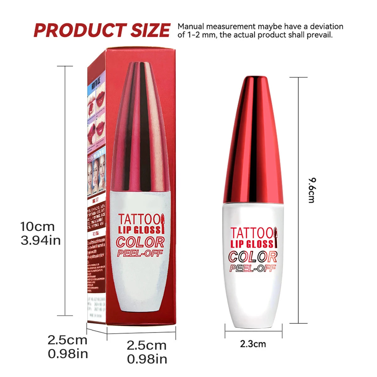 ZaiDoc Peel Off Lip Stain Set – 4 Colors Matte & Waterproof