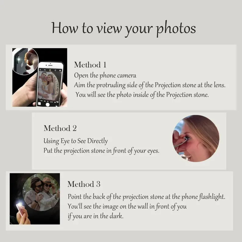 Custom Photo Projection Necklace – Personalized Picture Pendant