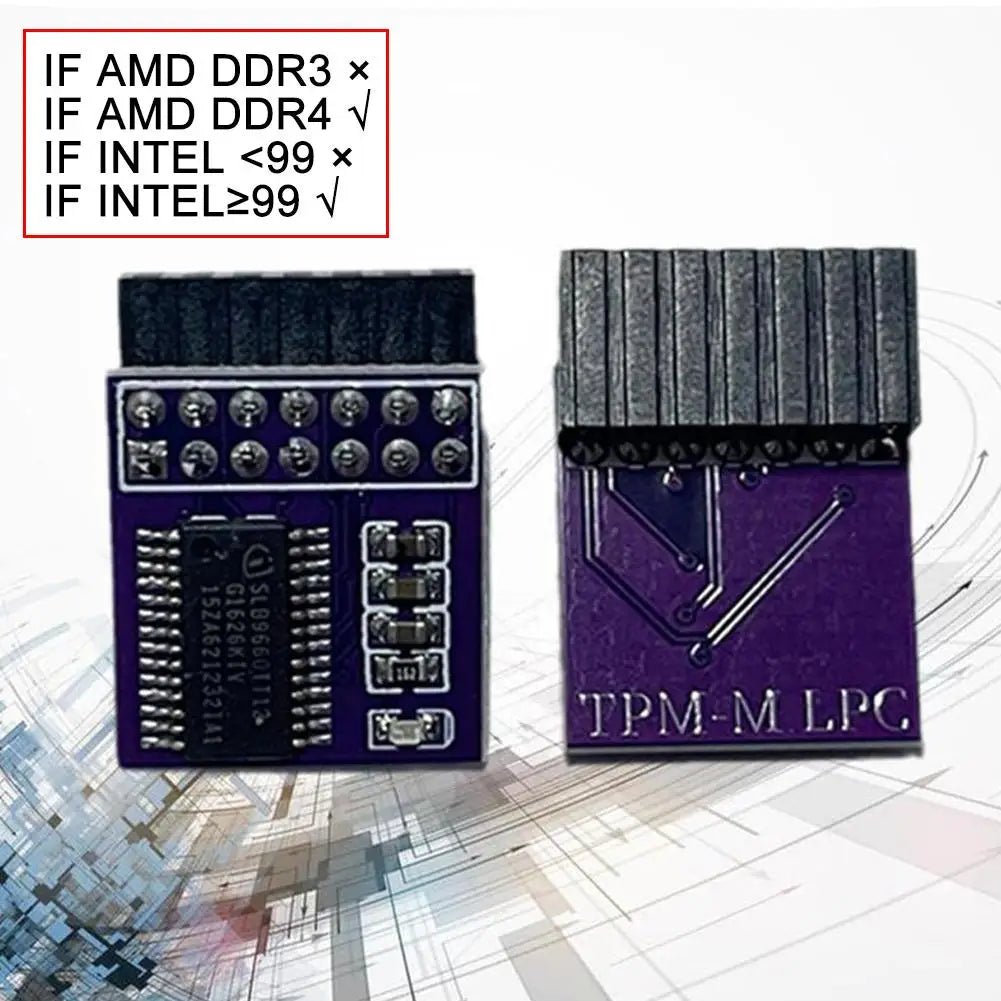TPM 2.0 Security Module 12/14/18/20-Pin LPC – ASUS MSI GIGABYTE