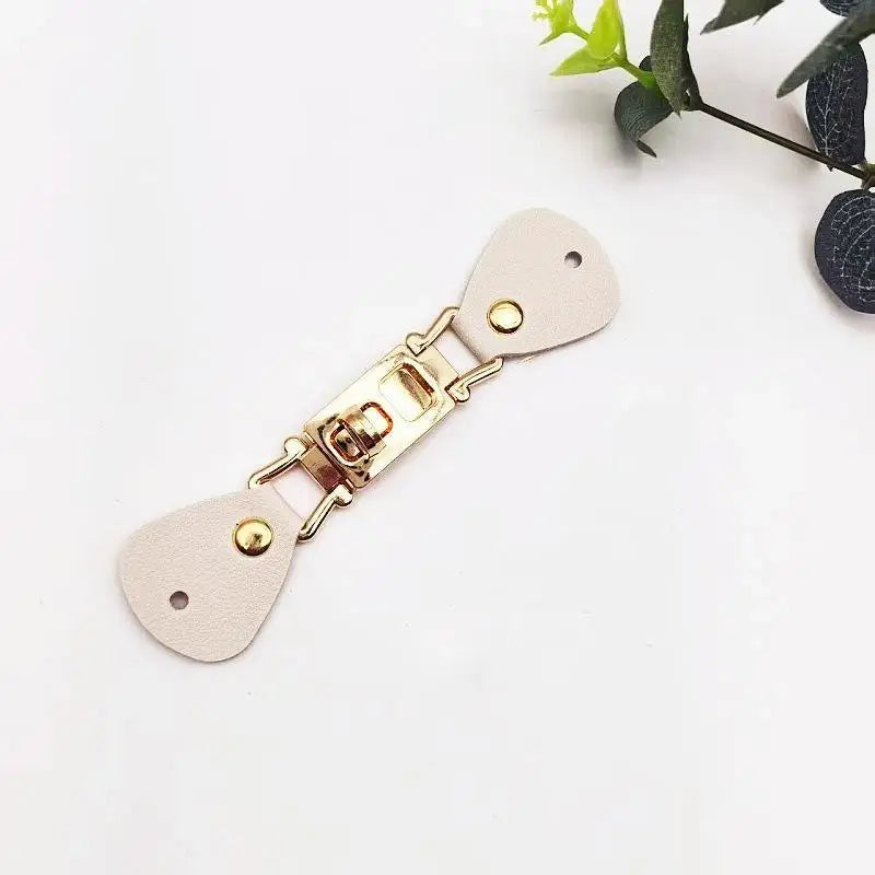 PU Leather Turn Lock Clasp – Golden DIY Bag Hardware