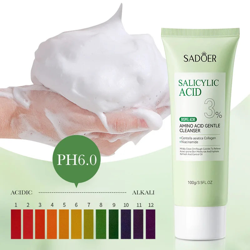 SADOER Salicylic Acid Foaming Face Wash – Hydrating Cleanser