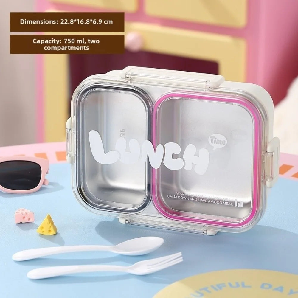 Stainless Steel Divided Lunch Box – Leakproof Food Container