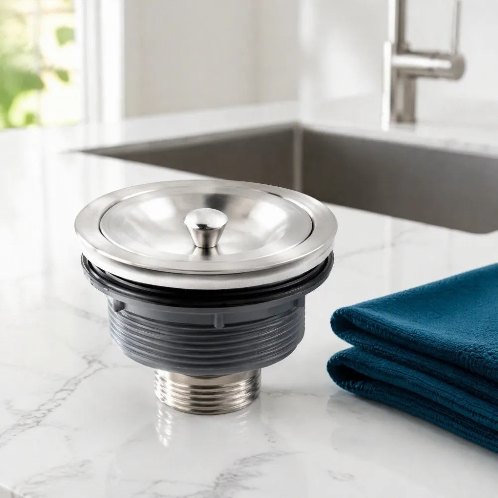 Stainless Steel Sink Strainer Deep Basket & Sealing Lid