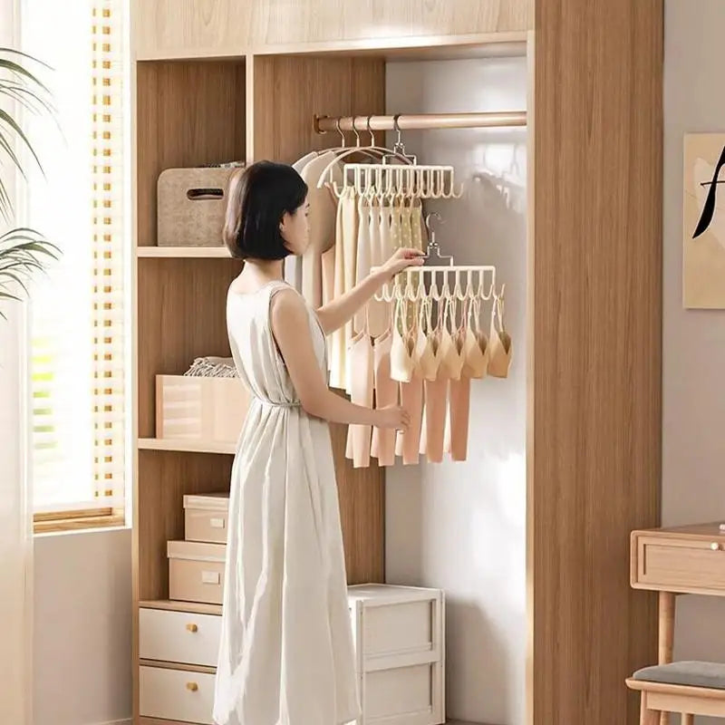 Space-Saving Multipurpose Hanger for Bras, Scarves & Underwear