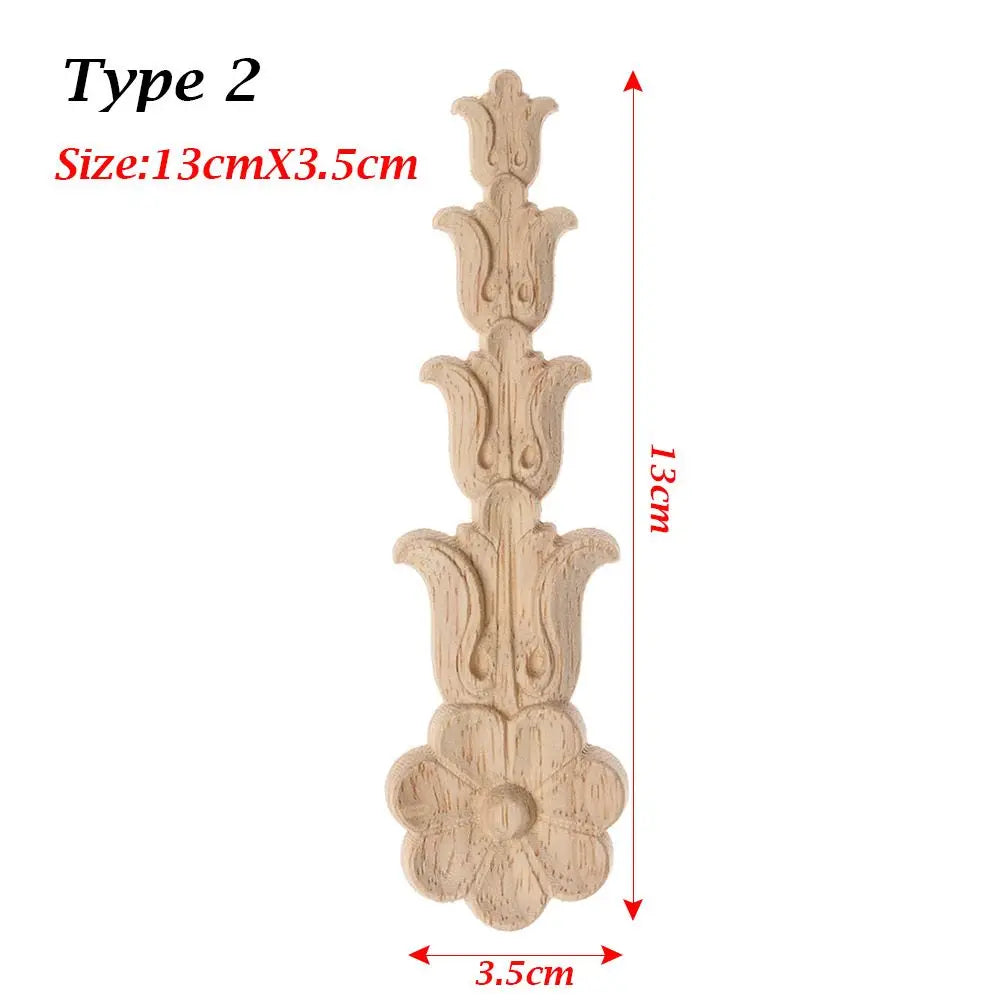 Wood Carved Rose Flower Applique – DIY Furniture & Home Decor