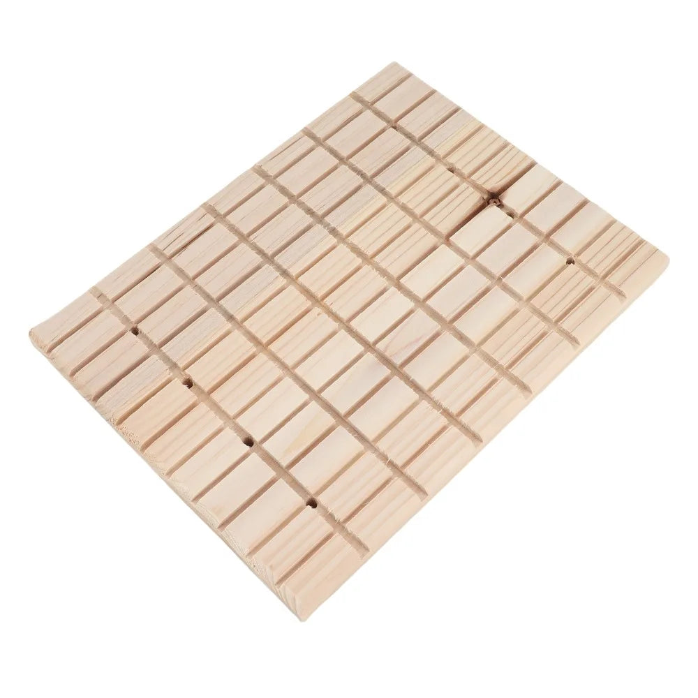 Wooden Scratching Board for Rabbits & Small Pets | Trough Groove