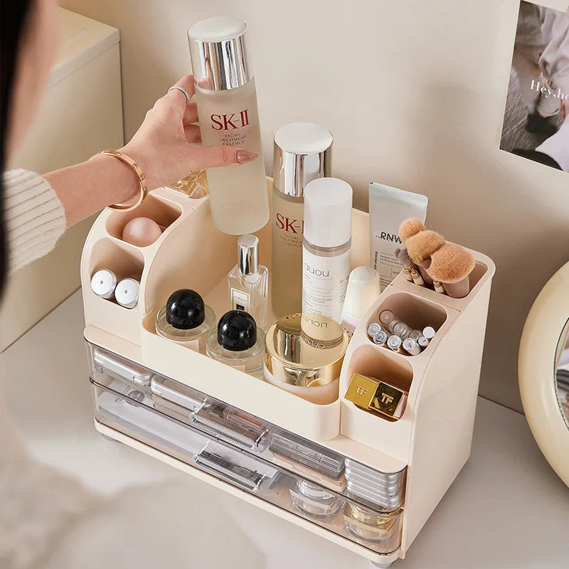 SAMMY Large Makeup Organizer – Dustproof Vanity Storage Box