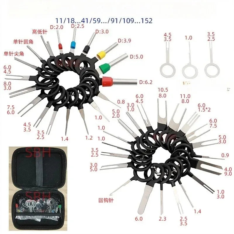 100-Pc Car Terminal Removal & Wire Pin Extractor Tool Kit