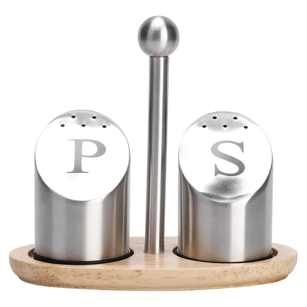 Stainless Steel Spice Jar Set 80ml – 2 Bottles & Holder