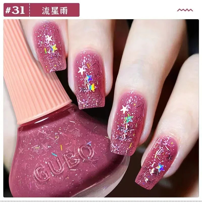 Handaiyan Shimmer Nail Polish – Quick Dry, 45 Colors, 12ml
