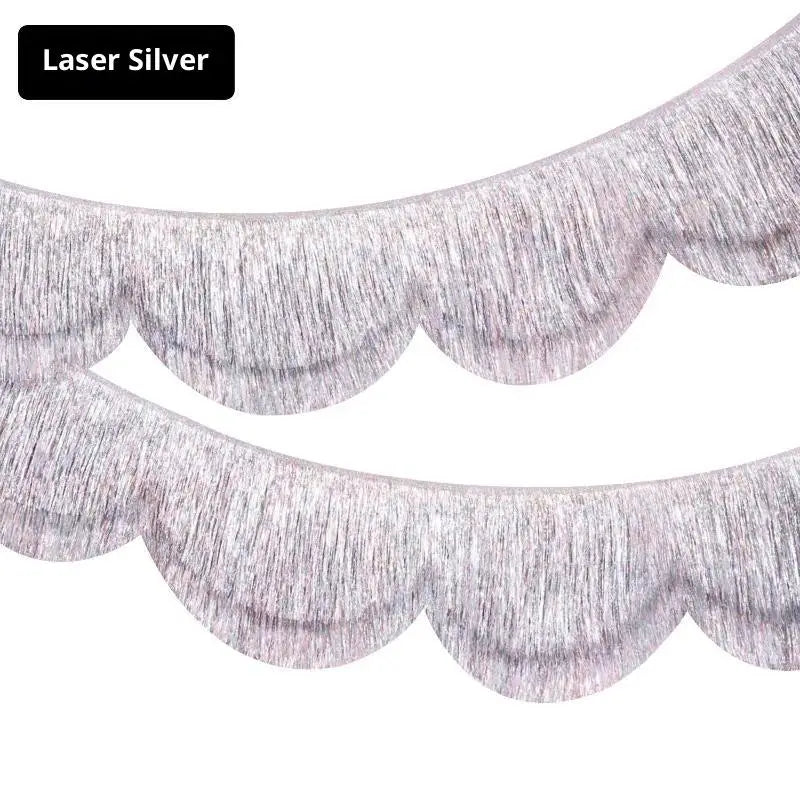 Metallic Foil Fringe Tassel Garland – Multicolor Party Décor