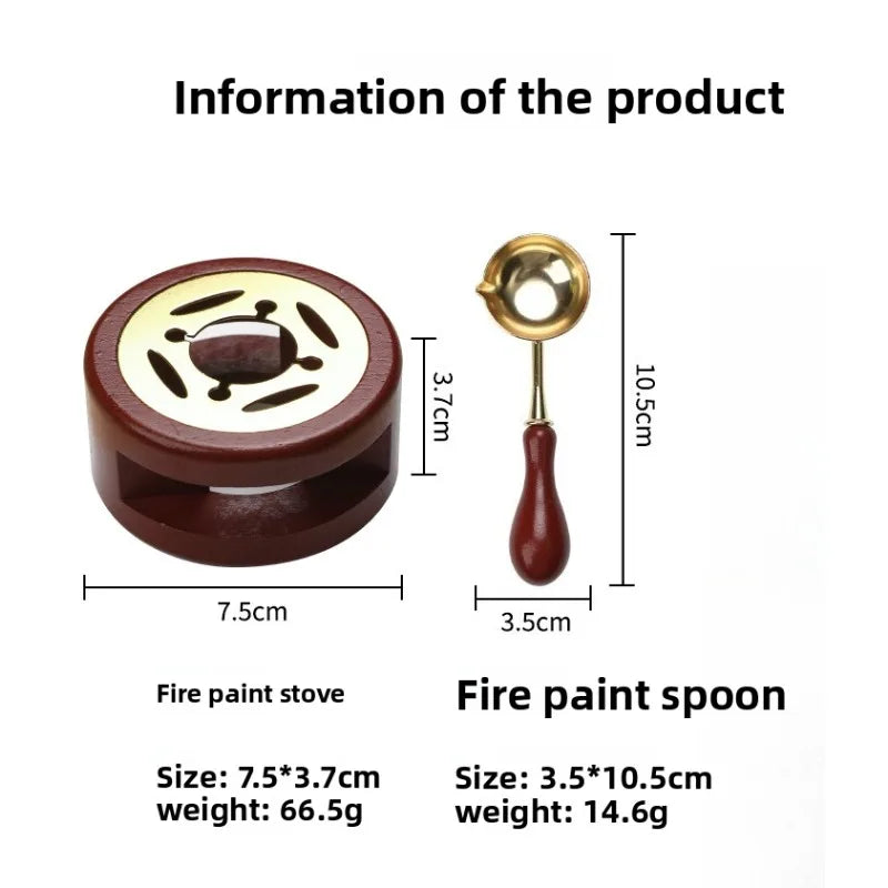Wax Seal Melting Furnace Set – Metal Spoon & Stamp Kit