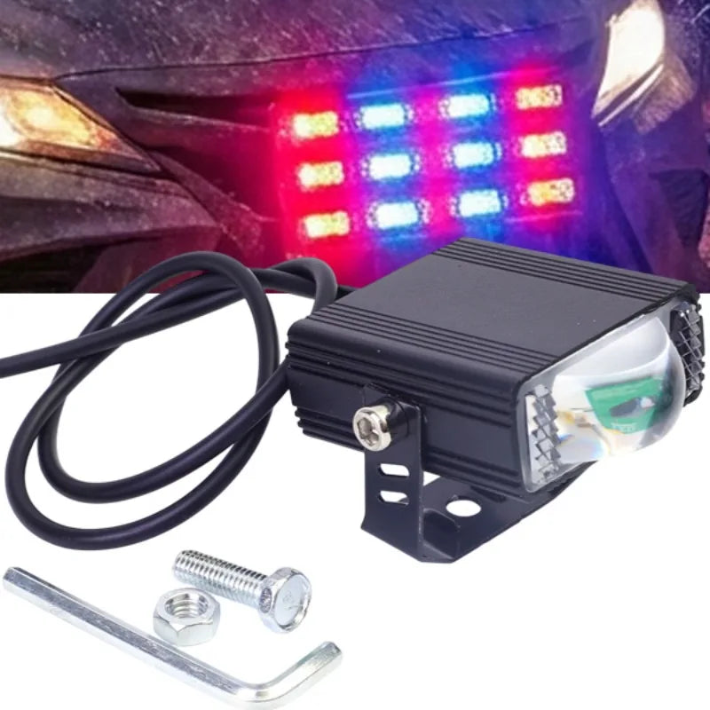 RGB LED Strobe Spotlight IP68 Waterproof – Car & Motorcycle