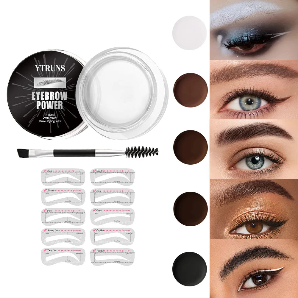 YTRUNS 6-Color Eyebrow Gel Set with Brush – Waterproof Tinted