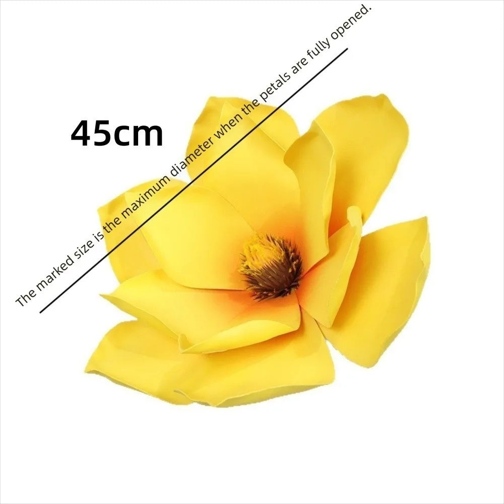Giant 45CM Artificial Magnolia Flower – Silk Foam Home Décor