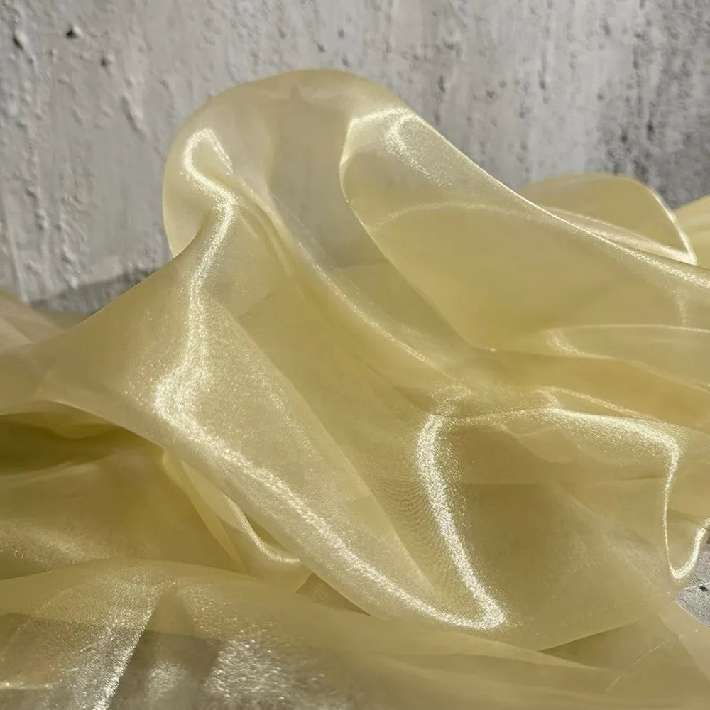 Crystal Organza Fabric – Glossy Sheer Mesh Cloth 1m × 1.5m
