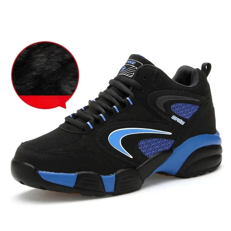 LEDP Men's Waterproof Winter Sneakers – Non-Slip, Size Up to 48