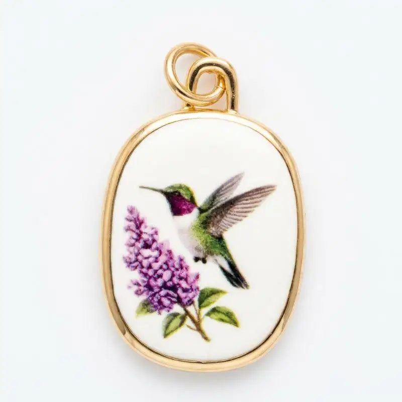Vintage Oval Enamel Copper Pendants – DIY Jewelry Charms