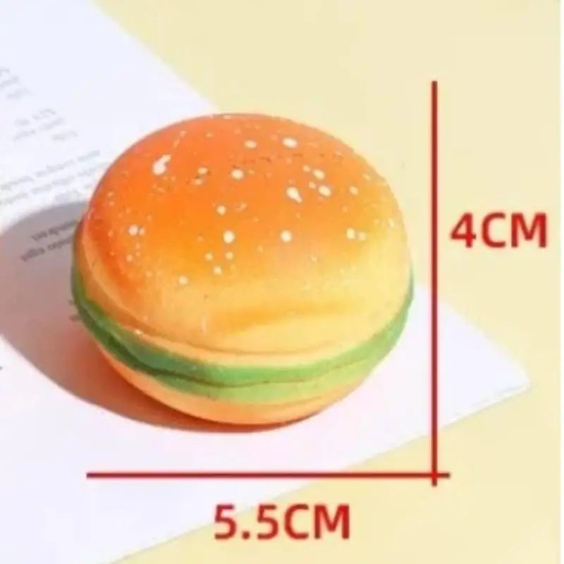 Hamburger Squeeze Fidget Toy – TPR Sensory Stress Ball