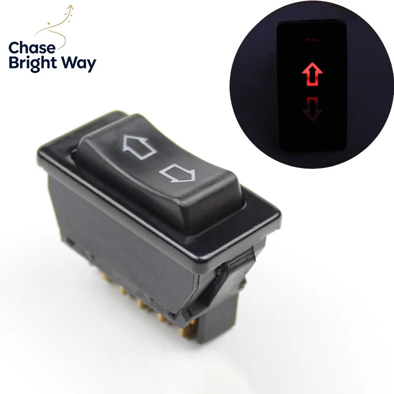 Universal 12V 20A Car Power Window Switch – 5-Pin Blue