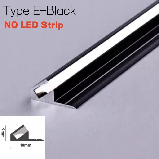 Recessed LED Aluminum Profile Channel & Silicone Diffuser Cabinet Light
