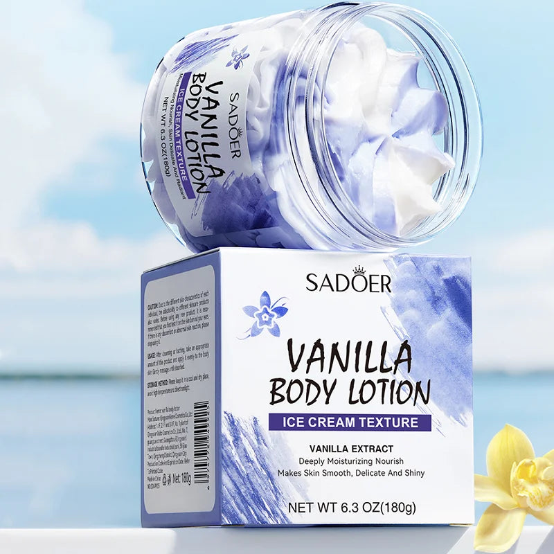 Vanilla Body Lotion with Plant Squalane – Ice Cream Texture
