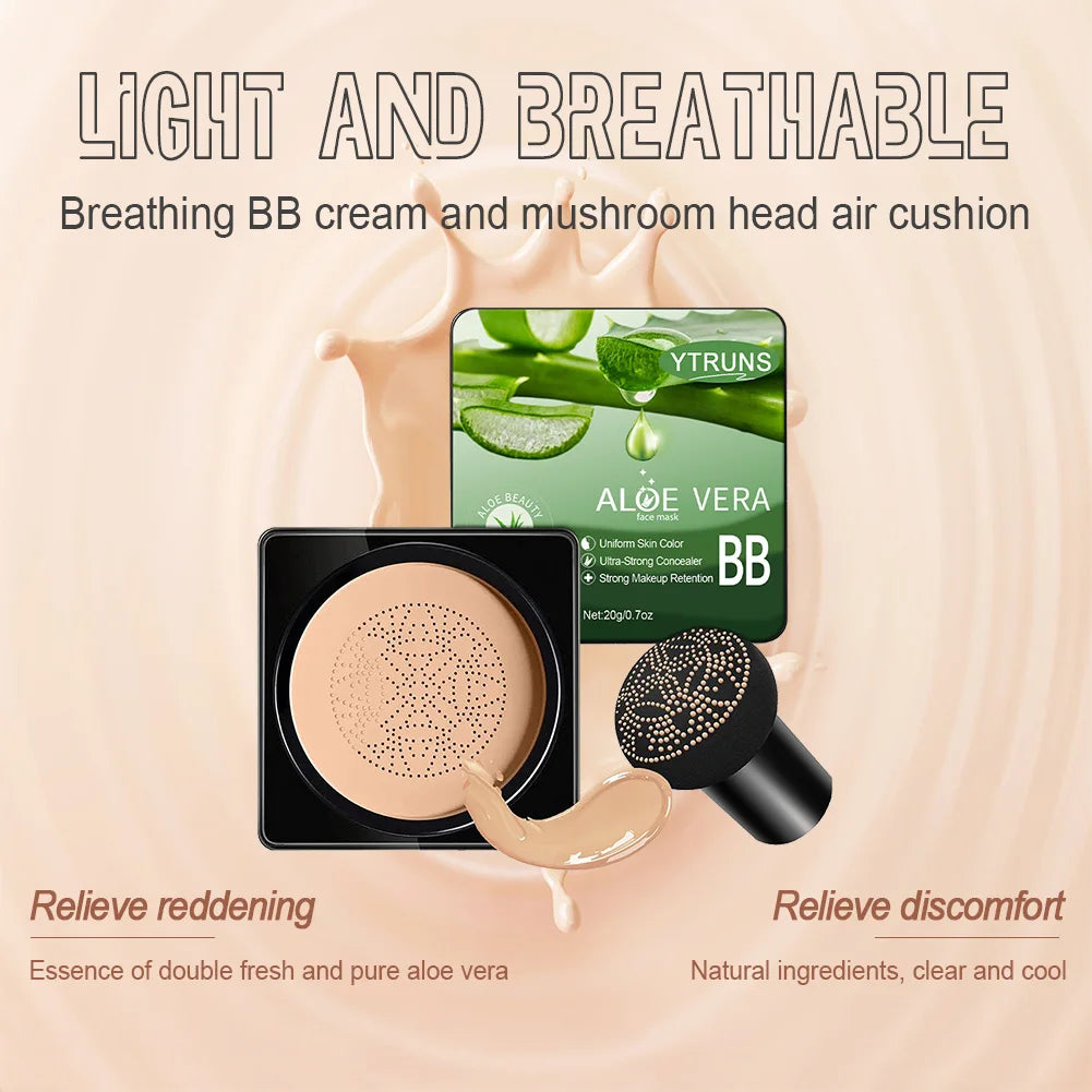 YTRUNS Air Cushion BB Cream – Moisturizing Concealer Foundation