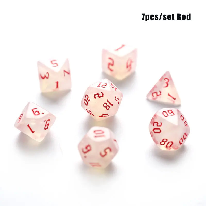7-Piece Polyhedral Dice Set D4–D20 | DnD RPG Acrylic Dice