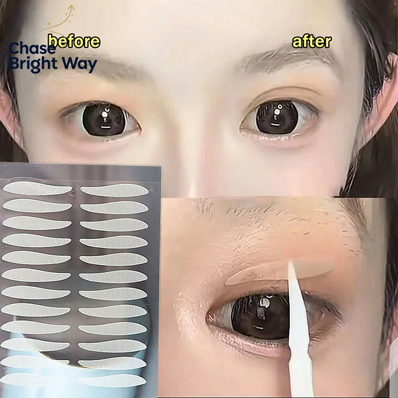 Invisible Double Eyelid Tape Stickers – Waterproof Fiber 72–256 Pcs