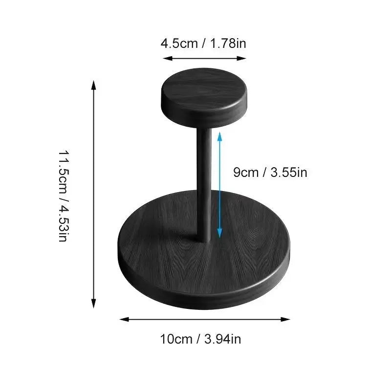 Walnut-Style Disposable Paper Cup Dispenser – Desktop Holder