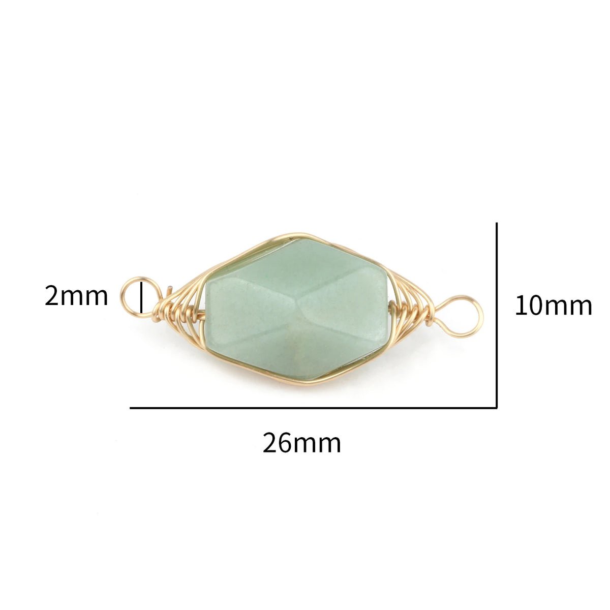 Natural Green Aventurine Stone Pendant Charm | DIY Jewelry