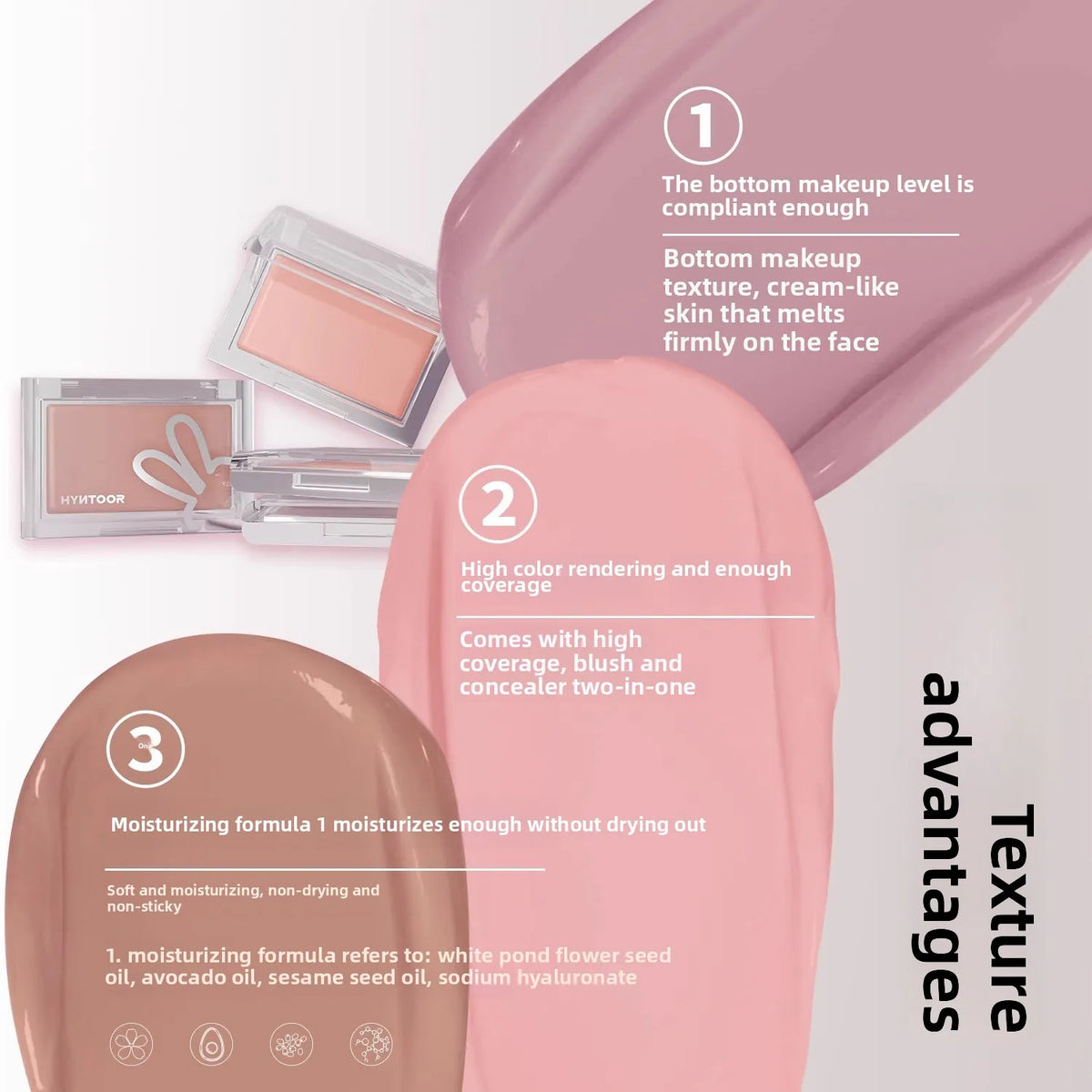 HYNTOOR Cream Blush & Brightening Concealer | Base Makeup
