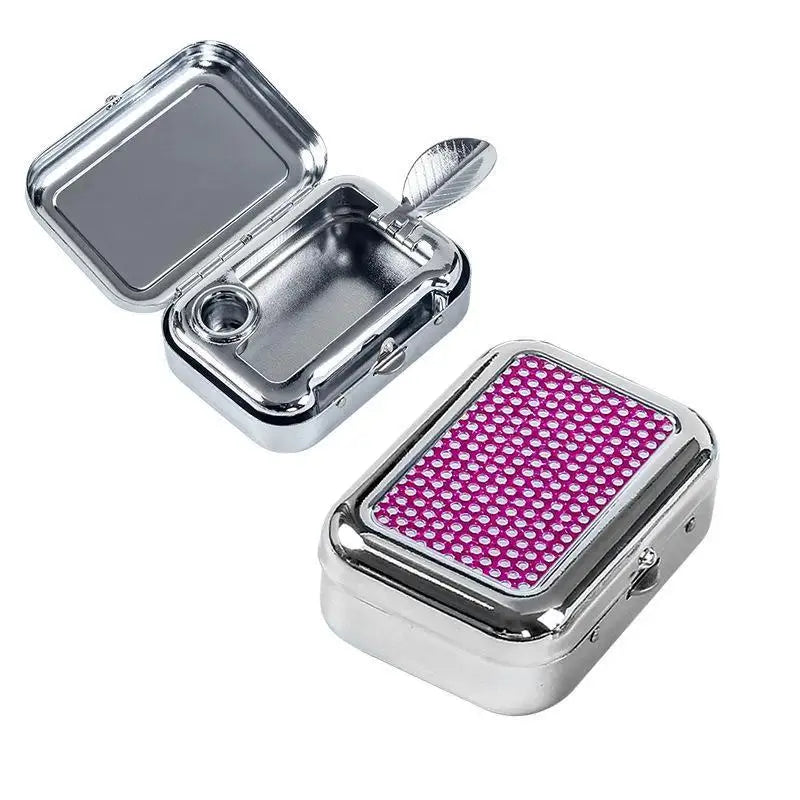 Stainless Steel Pocket Ashtray – Sealed Lid for Travel & Camping