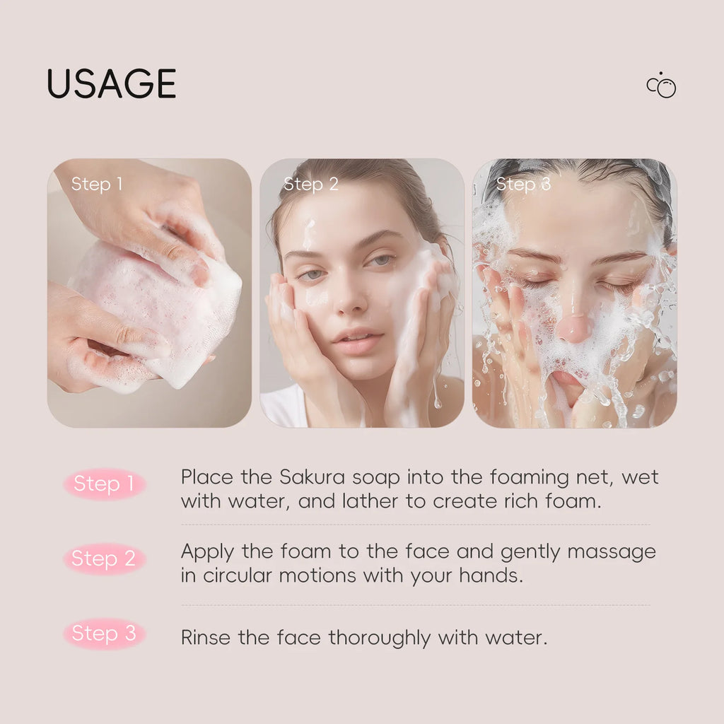 LAIKOU Sakura Handmade Soap – Moisturizing Face & Body Bar
