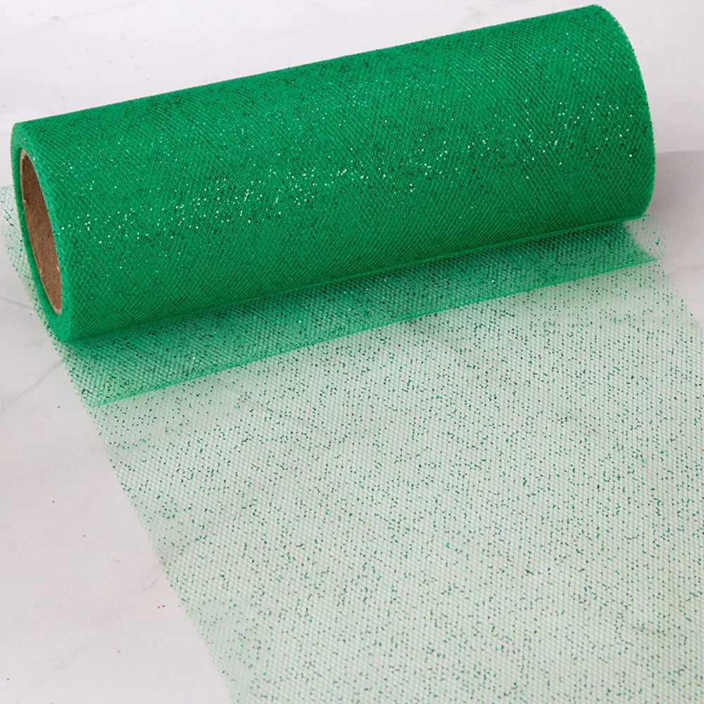 Glitter Sequin Mesh Fabric Roll – 10 Yards Tulle for DIY