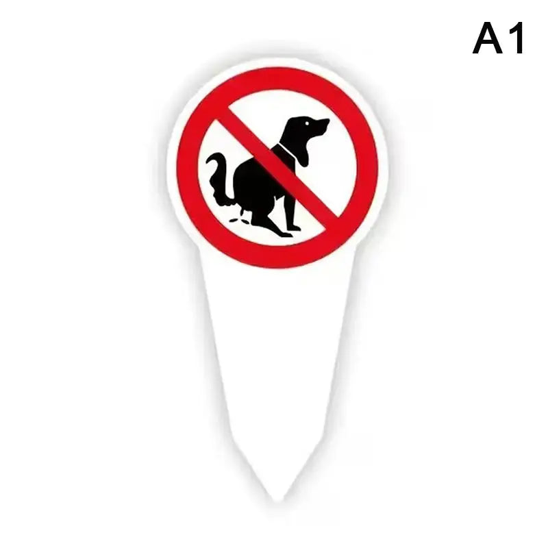 No Dog Poop Waterproof Yard Sign | Garden Stake Warning Sign