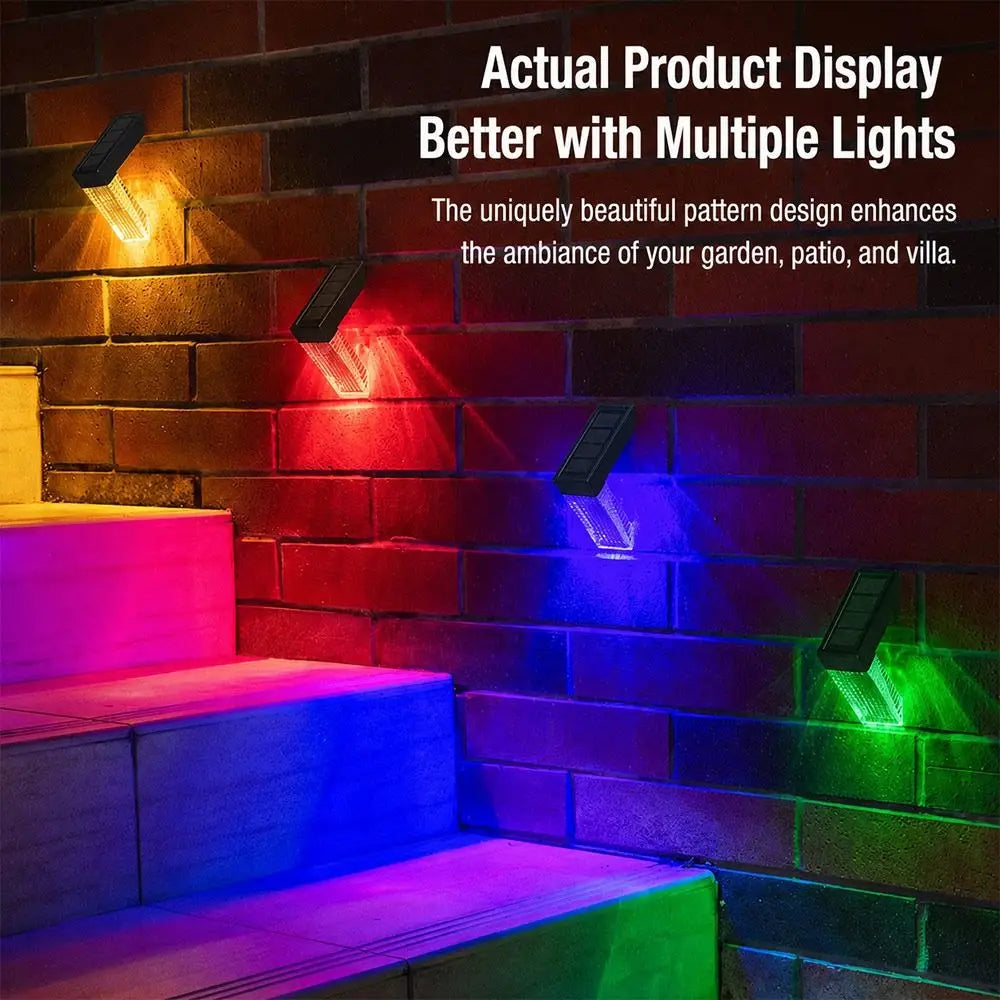 Solar Deck Light IP65 Color Changing LED Wall & Step Lamp