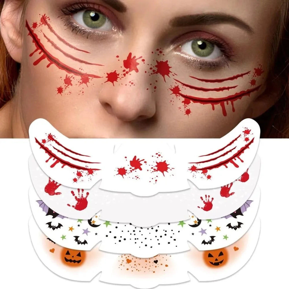 Halloween Temporary Face Tattoo Stickers – DIY Makeup Patch