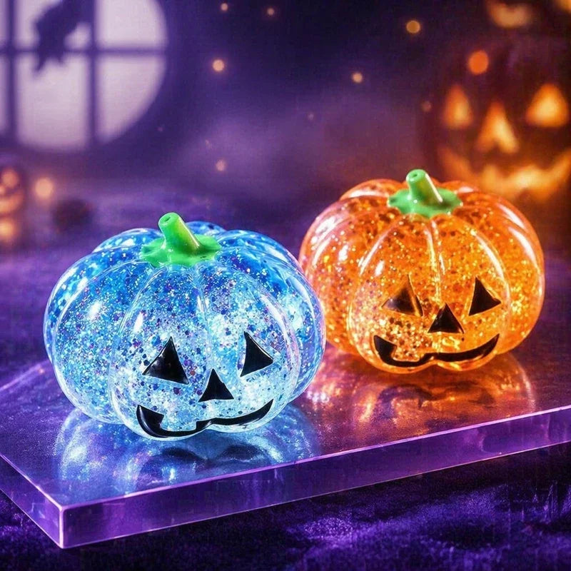Halloween Pumpkin Skull Squeezing Toy – Sparkling Fidget Fun